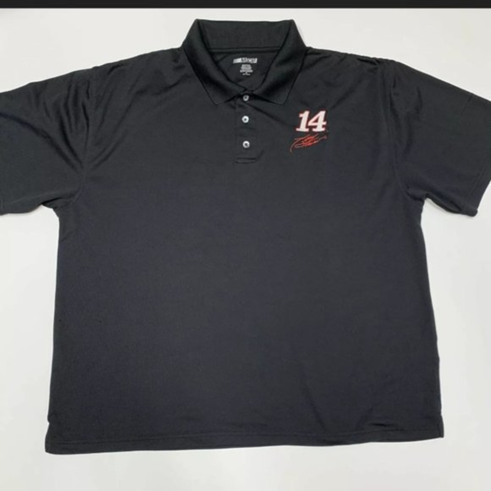 🐞NASCAR Tony Stewart Polo XL #14‎ Shirt Black